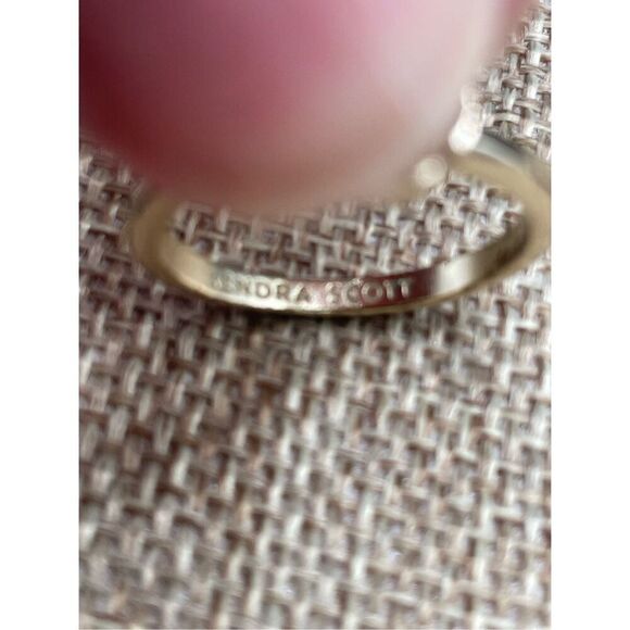 Kendra Scott Rose Quartz Ring Women’s Size 8 Gold Tone Stamped - Picture 5 of 10